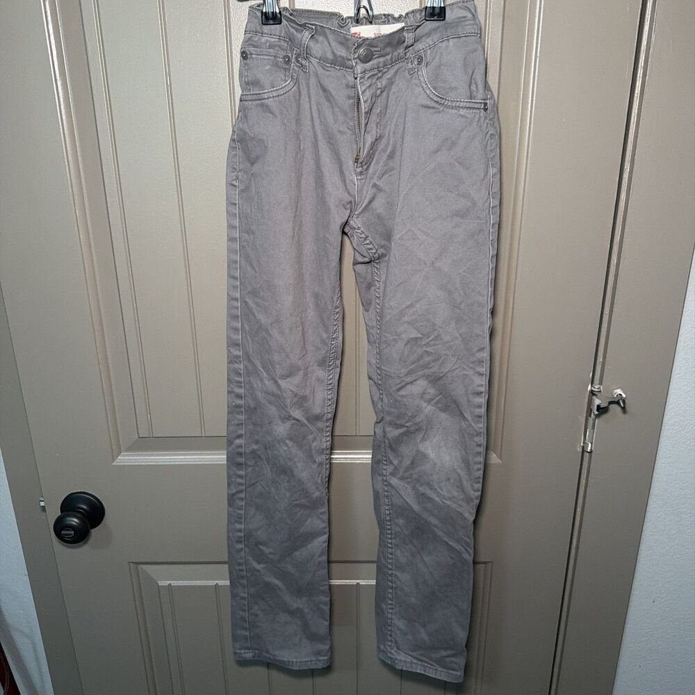 Levi's 511 Slim Boys Gray Solid Jeans W27 L29 Size 14 Cotton/Elastane